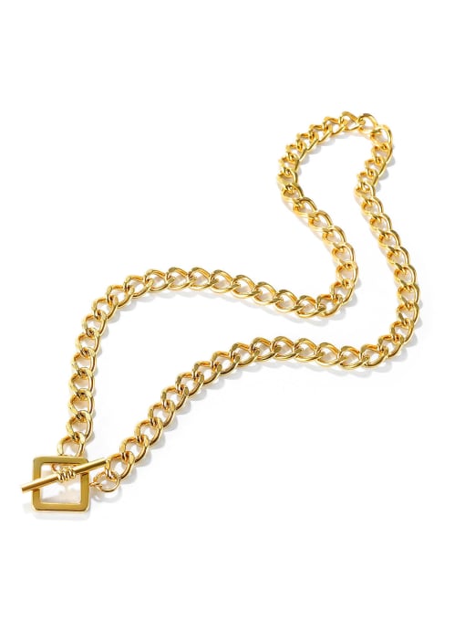 1925 Necklace [gold] Titanium Steel Locket Vintage  Hollow Chain Necklace